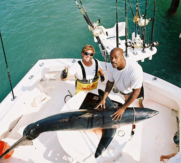 SHAQ AND MARK THE SHARK with big MAKO SHARK-11g