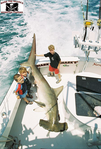 JAN'S KIDS AND BIG GOLDEN HAMMERHEAD