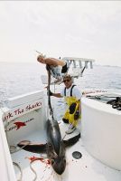 thumb MARK THE SHARK with a JR ANGLER RELEASING A BIG EYE